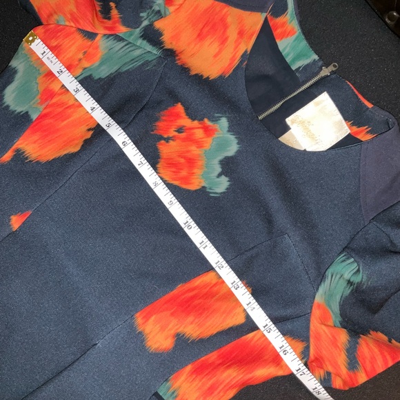 McGinn by Anthropologie Orange A-Line Puff Sleeve Midi Dress - Picture 10 of 12